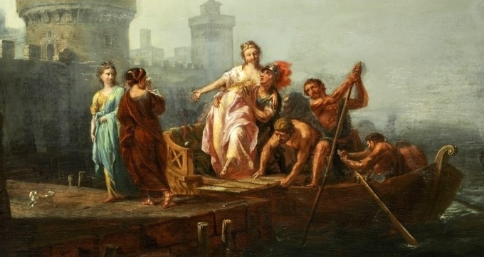 paris-ve-helen Truva Savaşı Eris'in Altın Elması Helen'in Kaçırılışı Mitoloji 